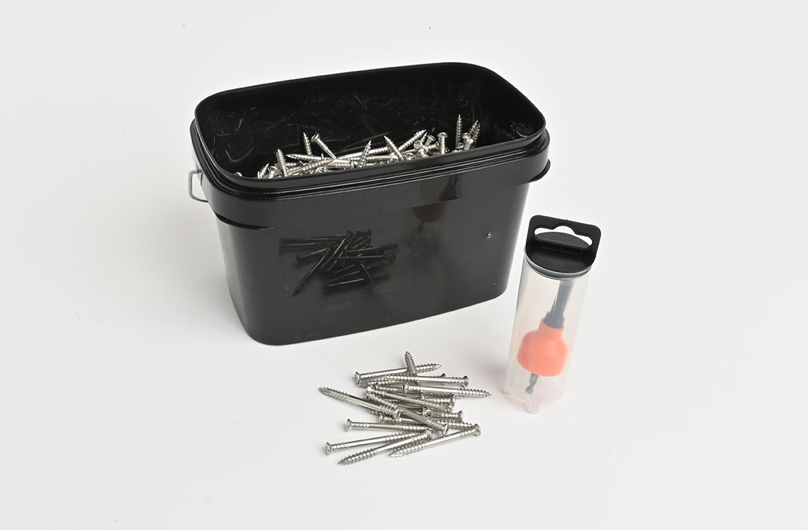 Keflico Terrasseskrue A4 syrefast, inkl. forsænkerbor